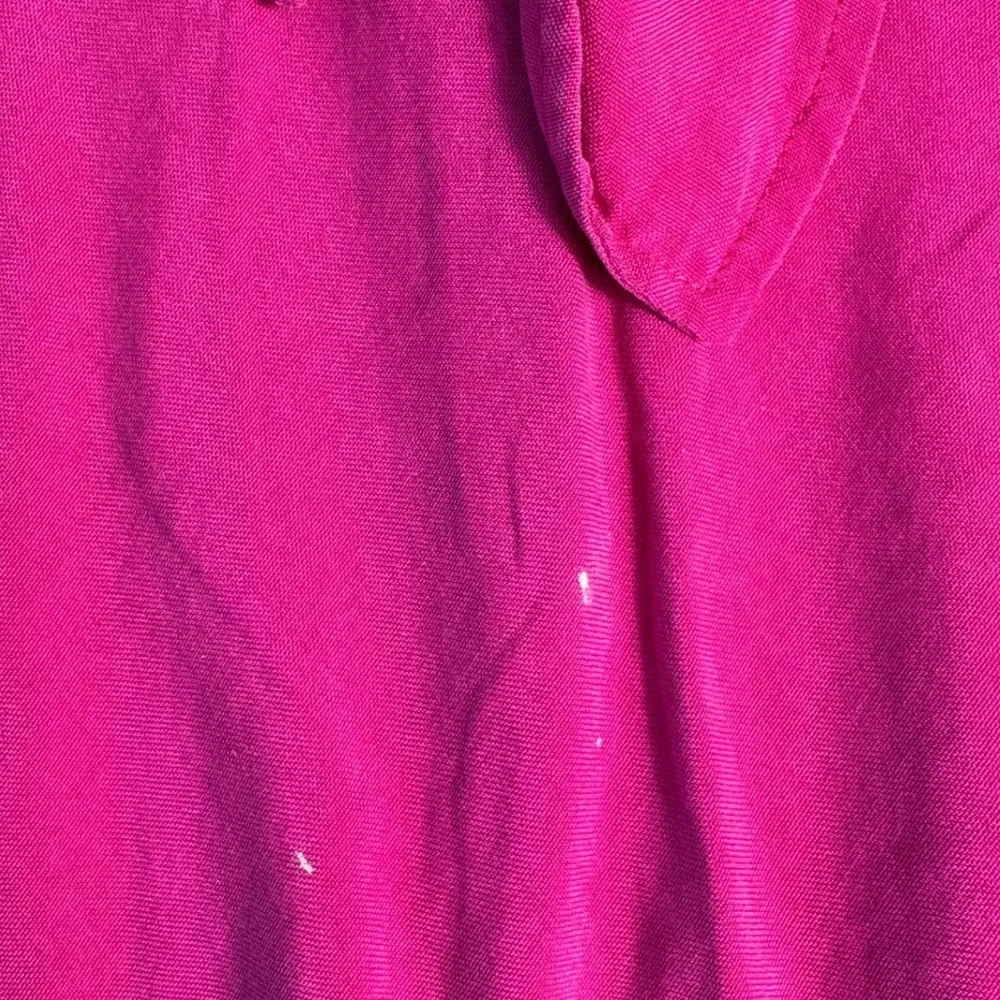Victoria's Secret Vintage Gold Label Silk‎ Slip Dress Fuchsia Pink Tie Small